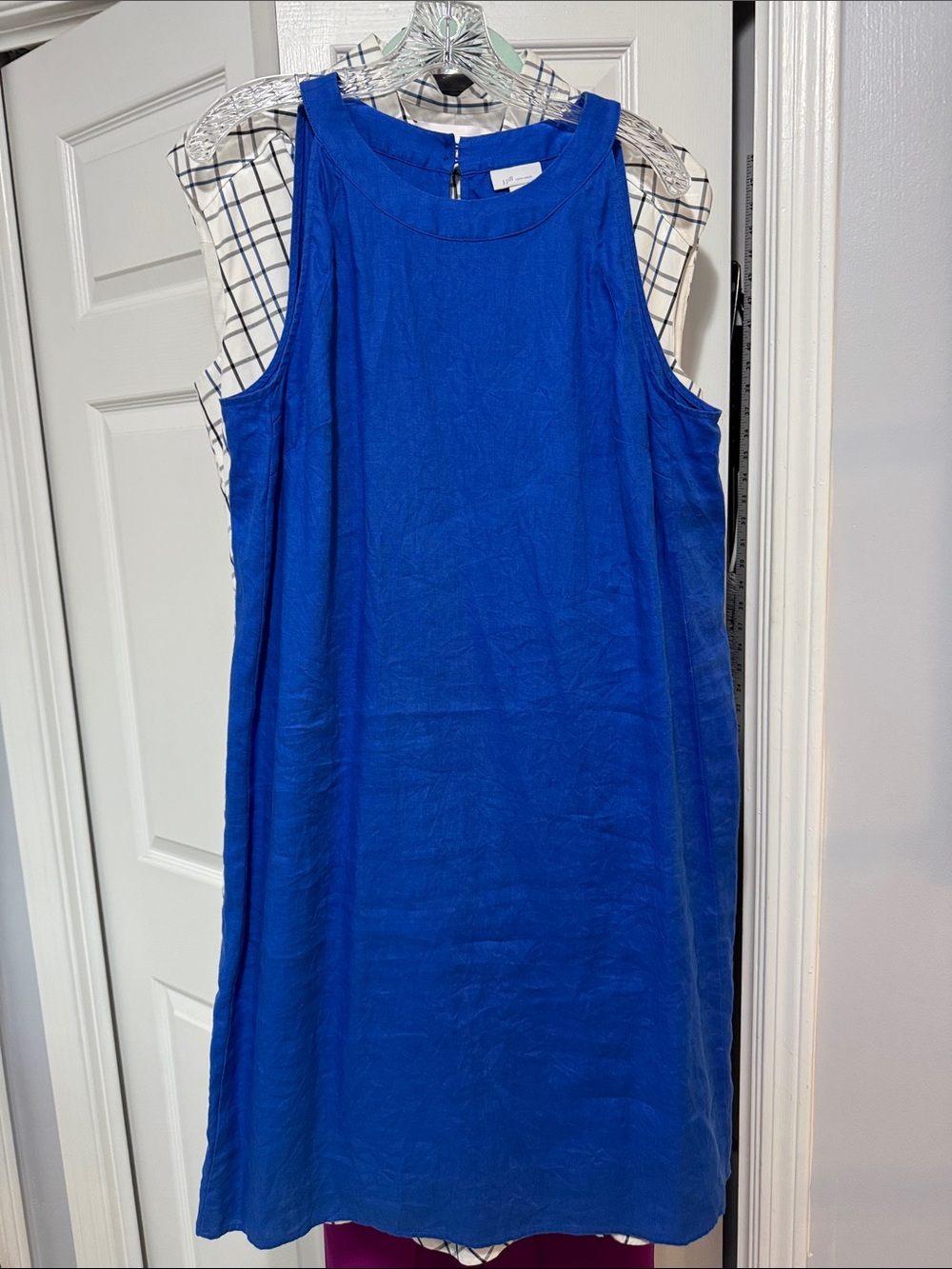 J. Jill Sleeveless Cobalt Blue Shift Dress size L tall